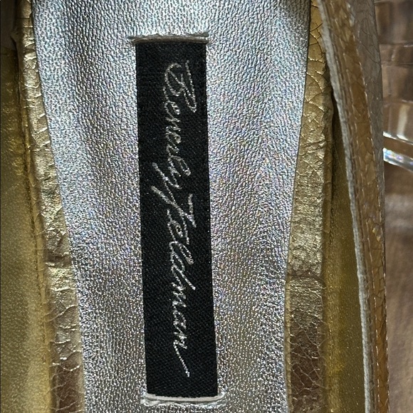 Beverly Feldman Silver and Gold Flats with Floral Accent - Picture 2 of 10